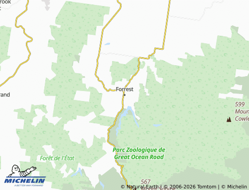 MICHELIN-Landkarte Forrest - ViaMichelin