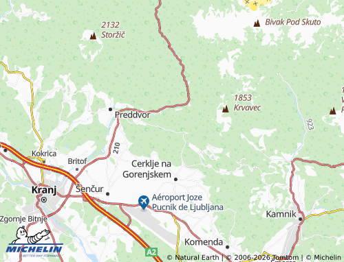 Kaart MICHELIN Štefanja Gora - ViaMichelin