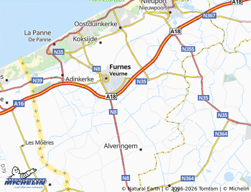 Mappa MICHELIN Steenkerke - ViaMichelin