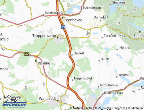 MICHELIN Daldorf map - ViaMichelin
