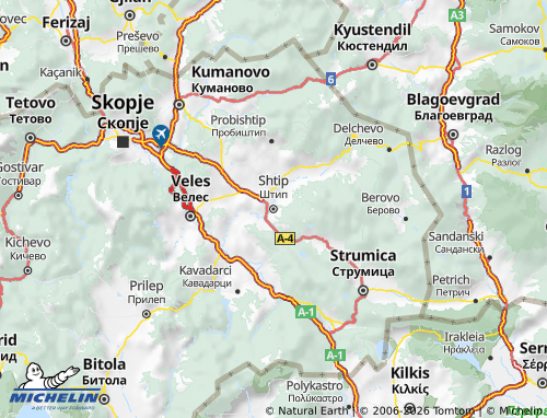 MICHELIN Eastern map - ViaMichelin