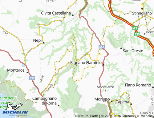 Mappa MICHELIN Calcata Vecchia - ViaMichelin
