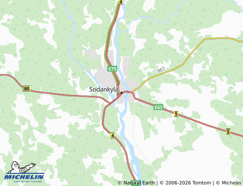 MICHELIN Sodankylä map - ViaMichelin