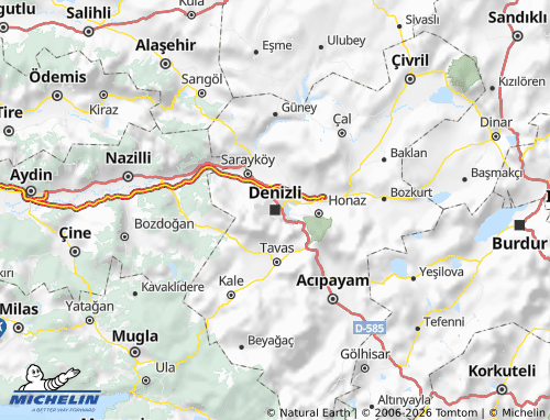 Mapa MICHELIN Denizli - ViaMichelin