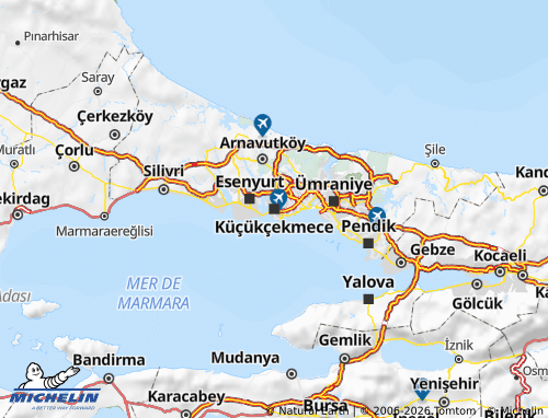 MICHELIN Küçükçekmece map - ViaMichelin