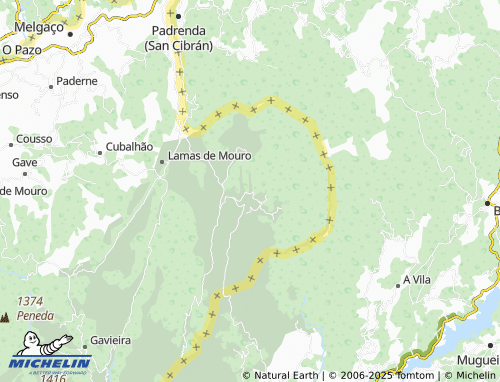 MICHELIN Tesouro map - ViaMichelin