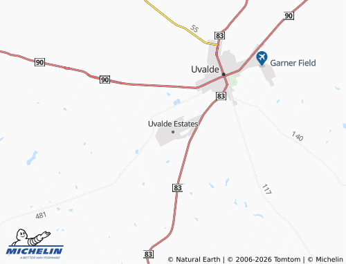Mapa MICHELIN Uvalde Estates - ViaMichelin