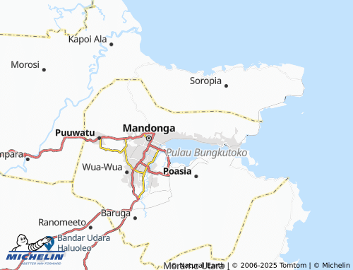 MICHELIN Kendari Barat map - ViaMichelin
