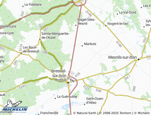 Carte MICHELIN Saint-Denis-du-Béhélan - ViaMichelin