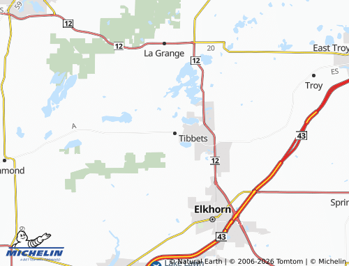 Mappa MICHELIN Tibbets - ViaMichelin