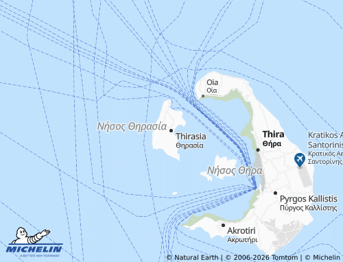 Carte MICHELIN Thirasia - ViaMichelin