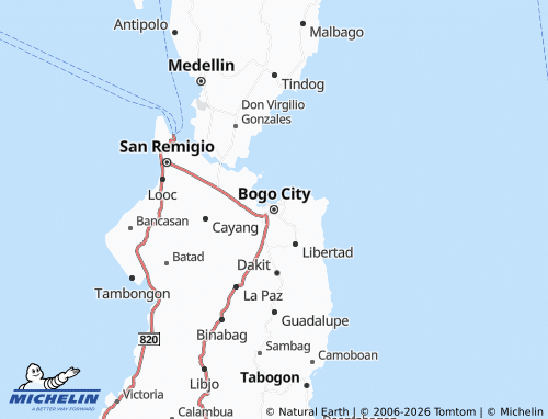 MICHELIN Bogo City map - ViaMichelin