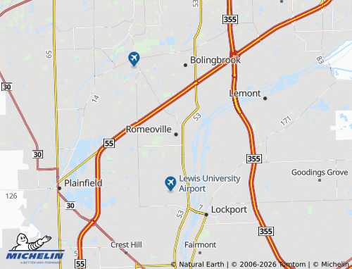 Mappa MICHELIN Romeoville - ViaMichelin
