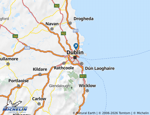 MICHELIN-Landkarte Dublin - ViaMichelin