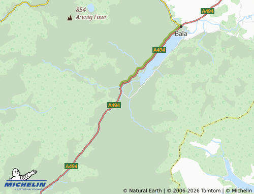 Mappa MICHELIN Llanuwchllyn - ViaMichelin