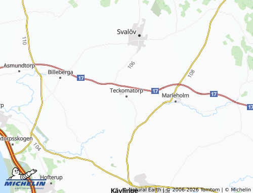 Carte MICHELIN Teckomatorp - ViaMichelin