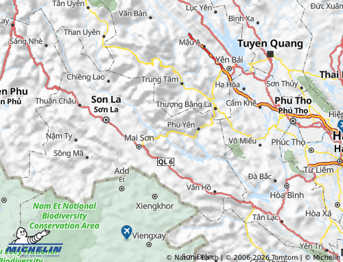 Mapa MICHELIN Bắc Yên - ViaMichelin