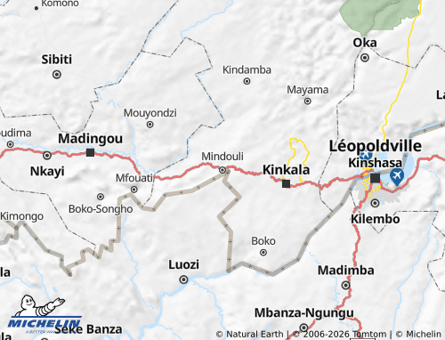 MICHELIN Mindouli map - ViaMichelin