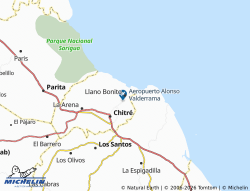 Mapa MICHELIN Llano Bonito - ViaMichelin