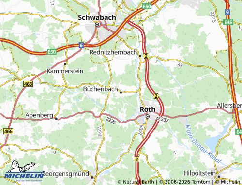 MICHELIN Büchenbach map - ViaMichelin