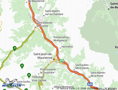 MICHELIN-Landkarte Le Châtel - ViaMichelin