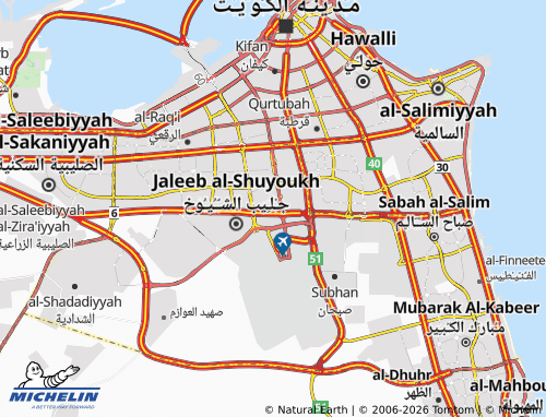 MICHELIN Al Farwaniya 6 map - ViaMichelin