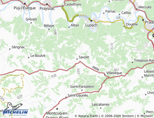 MICHELIN Sauzet map - ViaMichelin