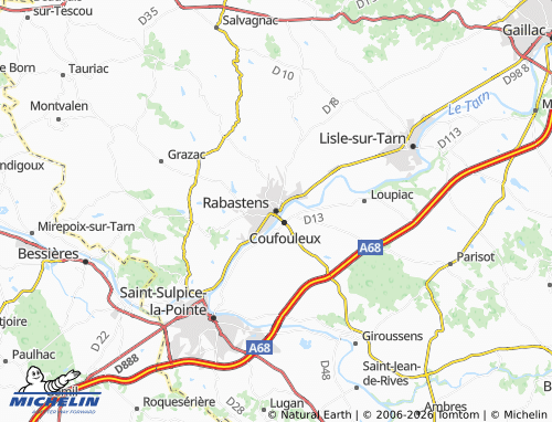 MICHELIN Rabastens map - ViaMichelin