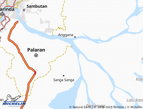 MICHELIN-Landkarte Sanga Sanga Muara - ViaMichelin