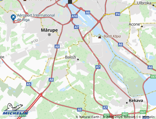 Mapa MICHELIN Baloži - ViaMichelin