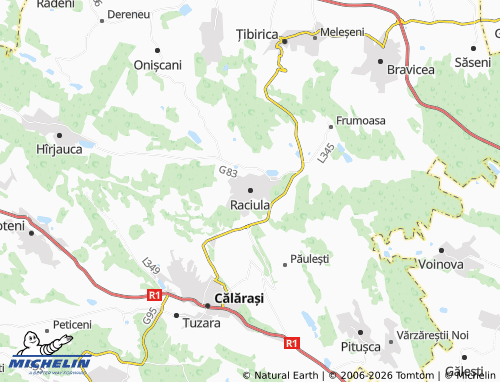 MICHELIN Raciula map - ViaMichelin
