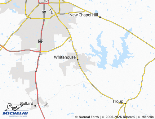 Mapa MICHELIN Whitehouse - ViaMichelin