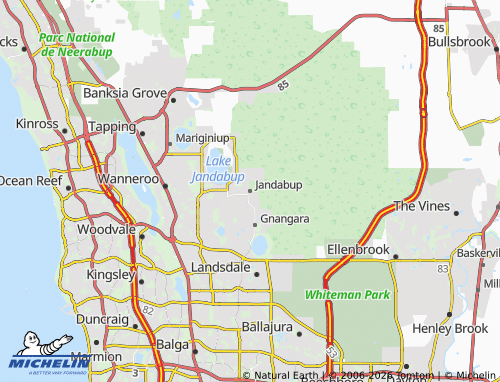 Mapa MICHELIN Jandabup - ViaMichelin