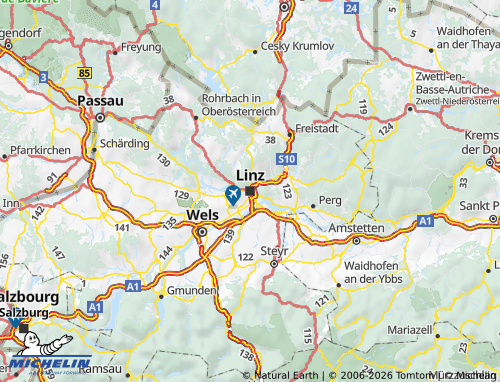 MICHELIN Upper Austria map - ViaMichelin
