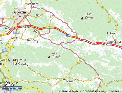 Carte MICHELIN Potok pri Dornberku - ViaMichelin