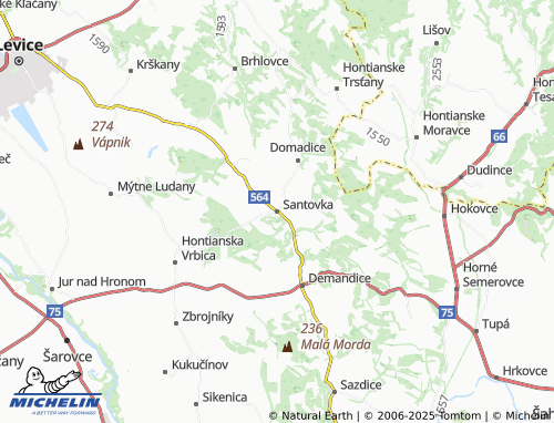 MICHELIN Santovka map - ViaMichelin