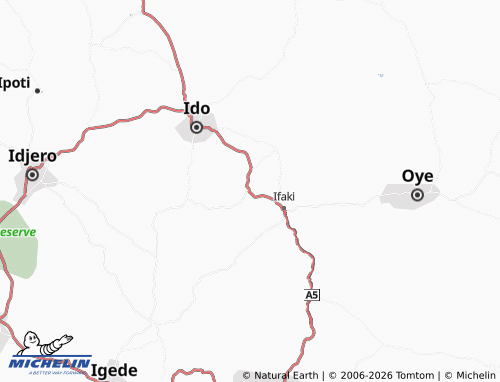 Mapa MICHELIN Aye Ekiti - ViaMichelin