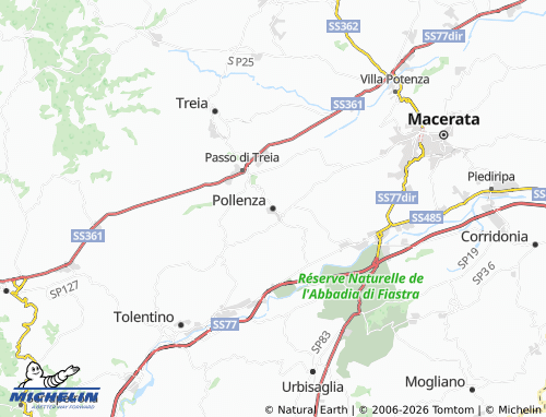 Mappa MICHELIN Pollenza - ViaMichelin