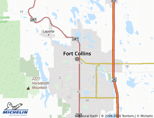 Carte MICHELIN Fort Collins - ViaMichelin
