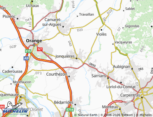 MICHELIN-Landkarte Jonquières - ViaMichelin