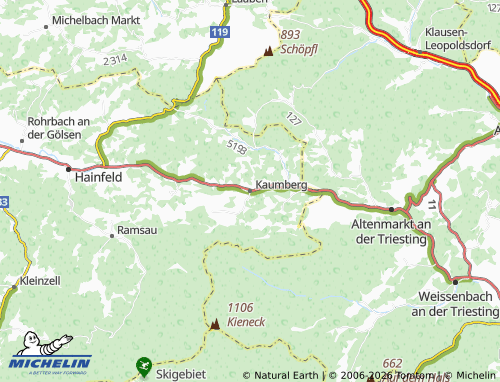 MICHELIN Kaumberg map - ViaMichelin