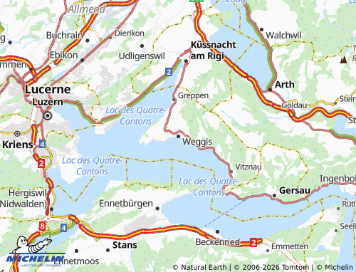 MICHELIN-Landkarte Weggis - ViaMichelin