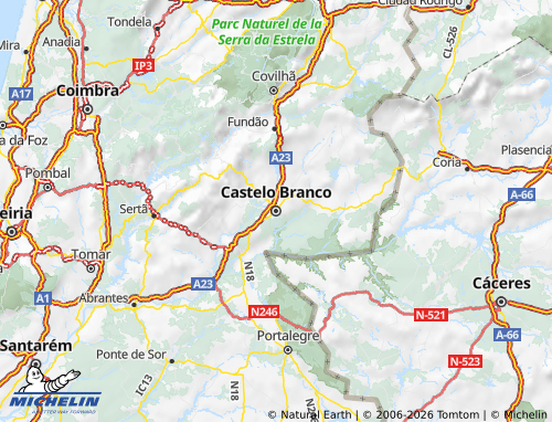 Mappa MICHELIN Castelo Branco - ViaMichelin