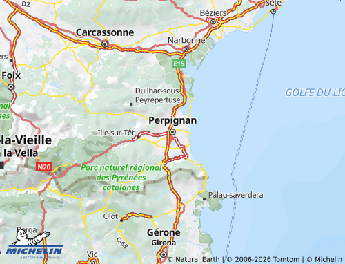 Carte MICHELIN Pyrénées-Orientales - ViaMichelin