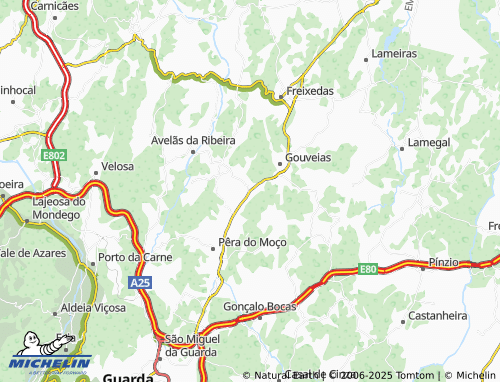 Mapa MICHELIN Carvalhal de Gouveias - ViaMichelin
