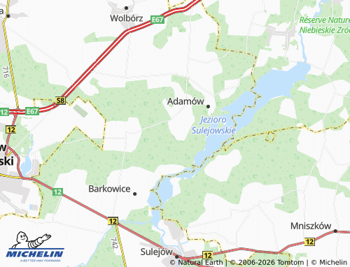 Mapa MICHELIN Lubiaszów - ViaMichelin