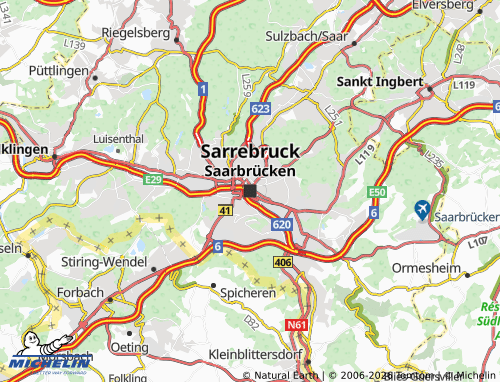 MICHELIN-Landkarte Saarbrücken - ViaMichelin