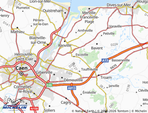 MICHELIN Escoville map - ViaMichelin