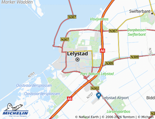 Carte MICHELIN Lelystad - ViaMichelin