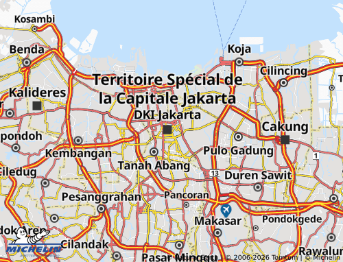 Mapa MICHELIN Gambir - ViaMichelin